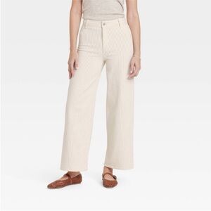 Universal Thread High-Rise Sailor Wide Leg Ankle Pinstripe Jeans NWT